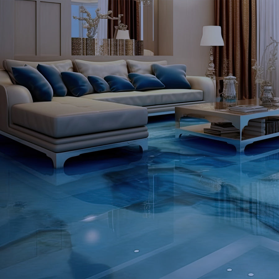 Residential resin flooring application
