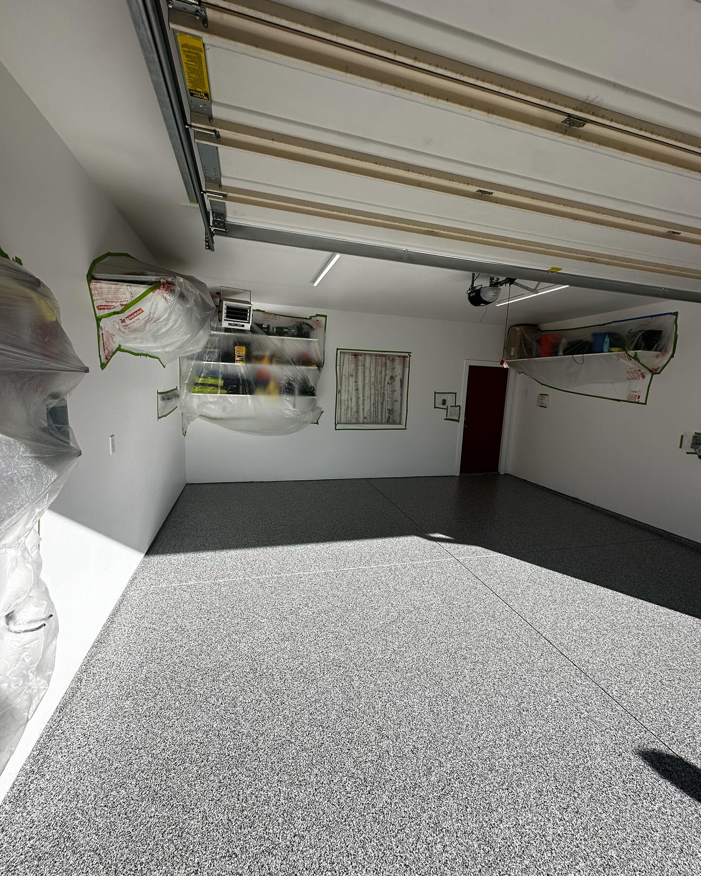 Flake epoxy garage floor in Denver, CO by SBV Concrete Coatings