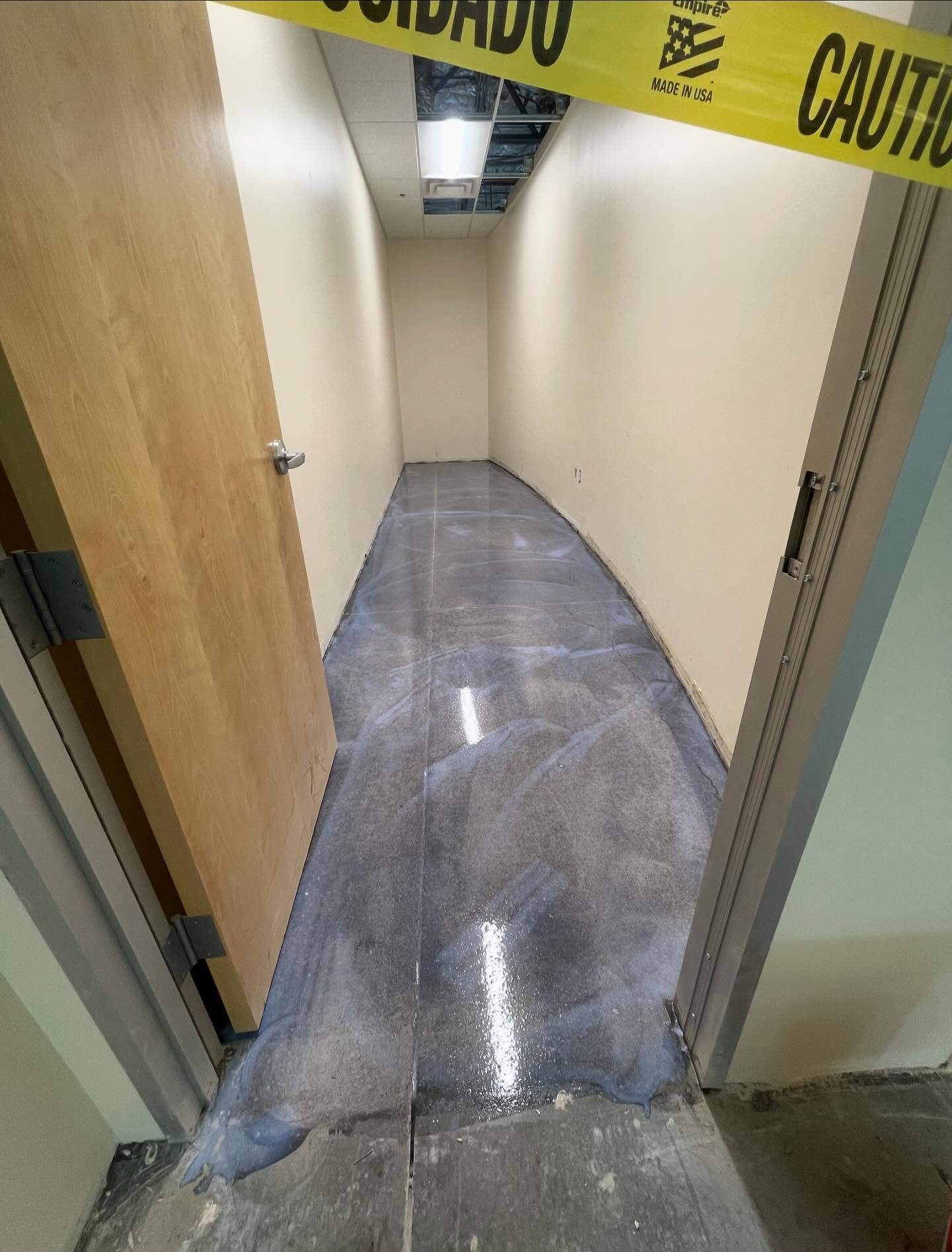 Grind & seal hallway in Denver, CO by SBV Concrete Coatings