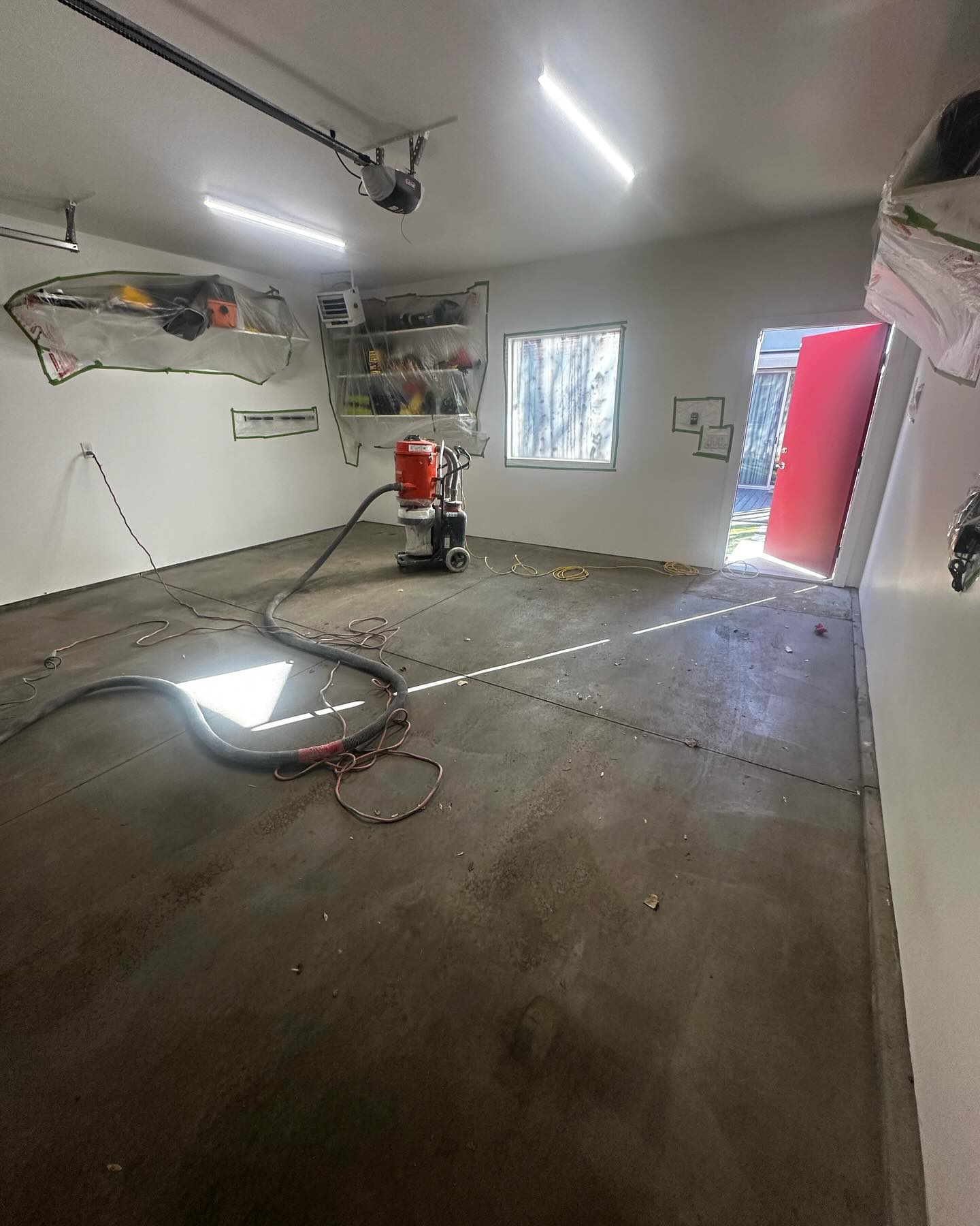 Before: Flake garage floor, Sloan's Lake, Denver