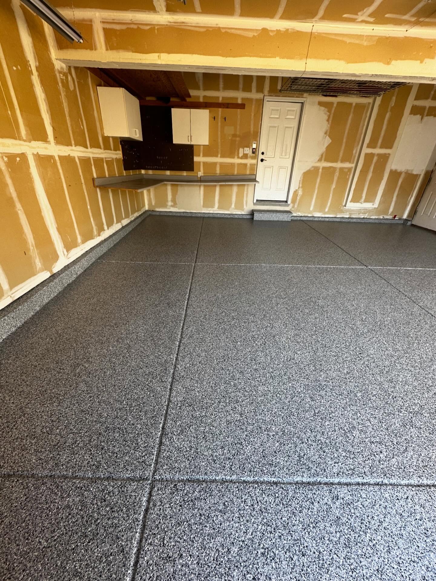 Flake epoxy garage floor by SBV Concrete Coatings