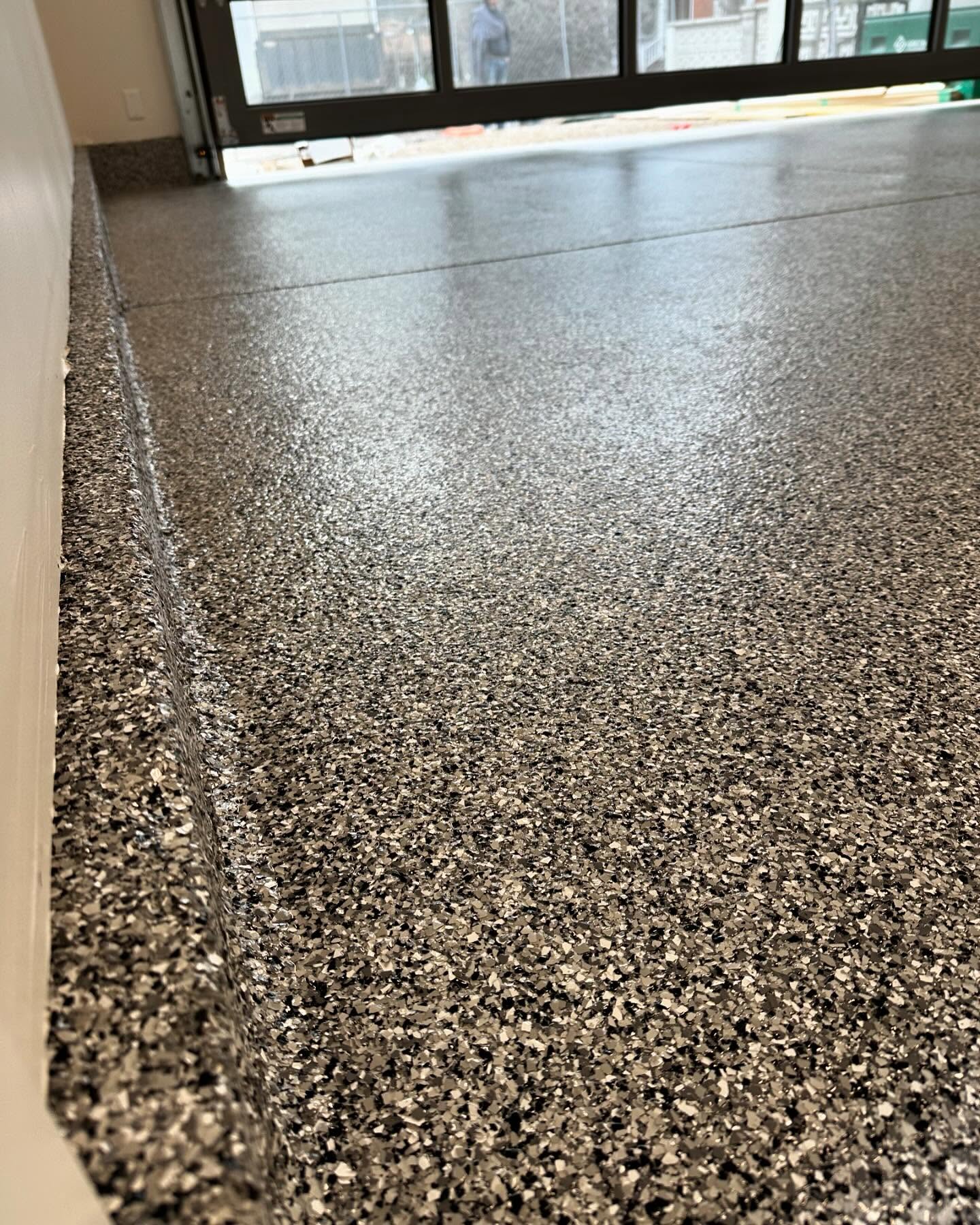Flake epoxy garage floor in Boulder, CO by SBV Concrete Coatings