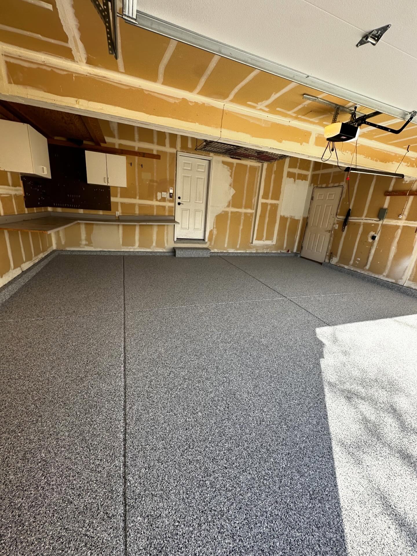 Flake epoxy garage floor by SBV Concrete Coatings
