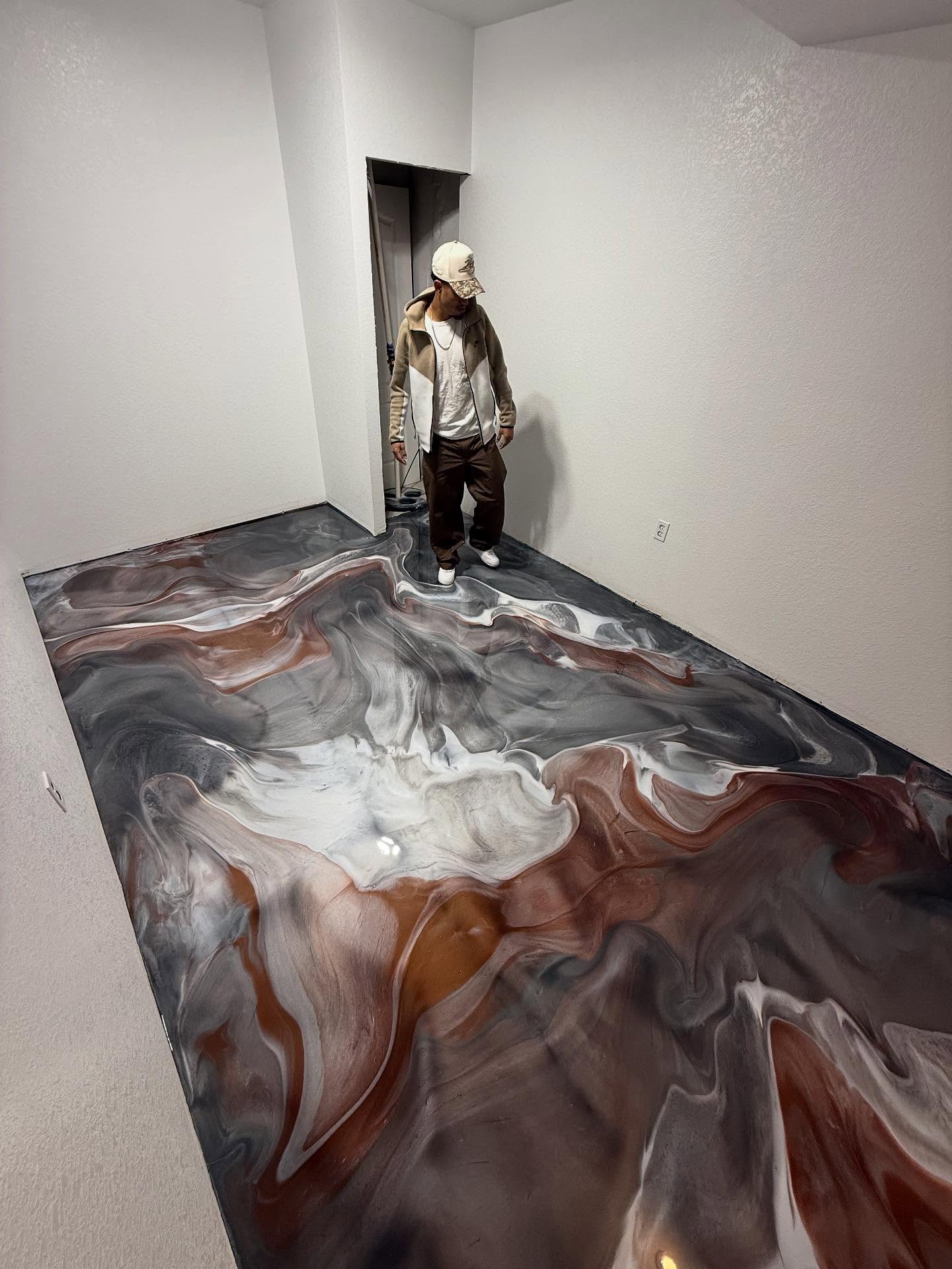 Metallic epoxy floor by SBV Concrete Coatings