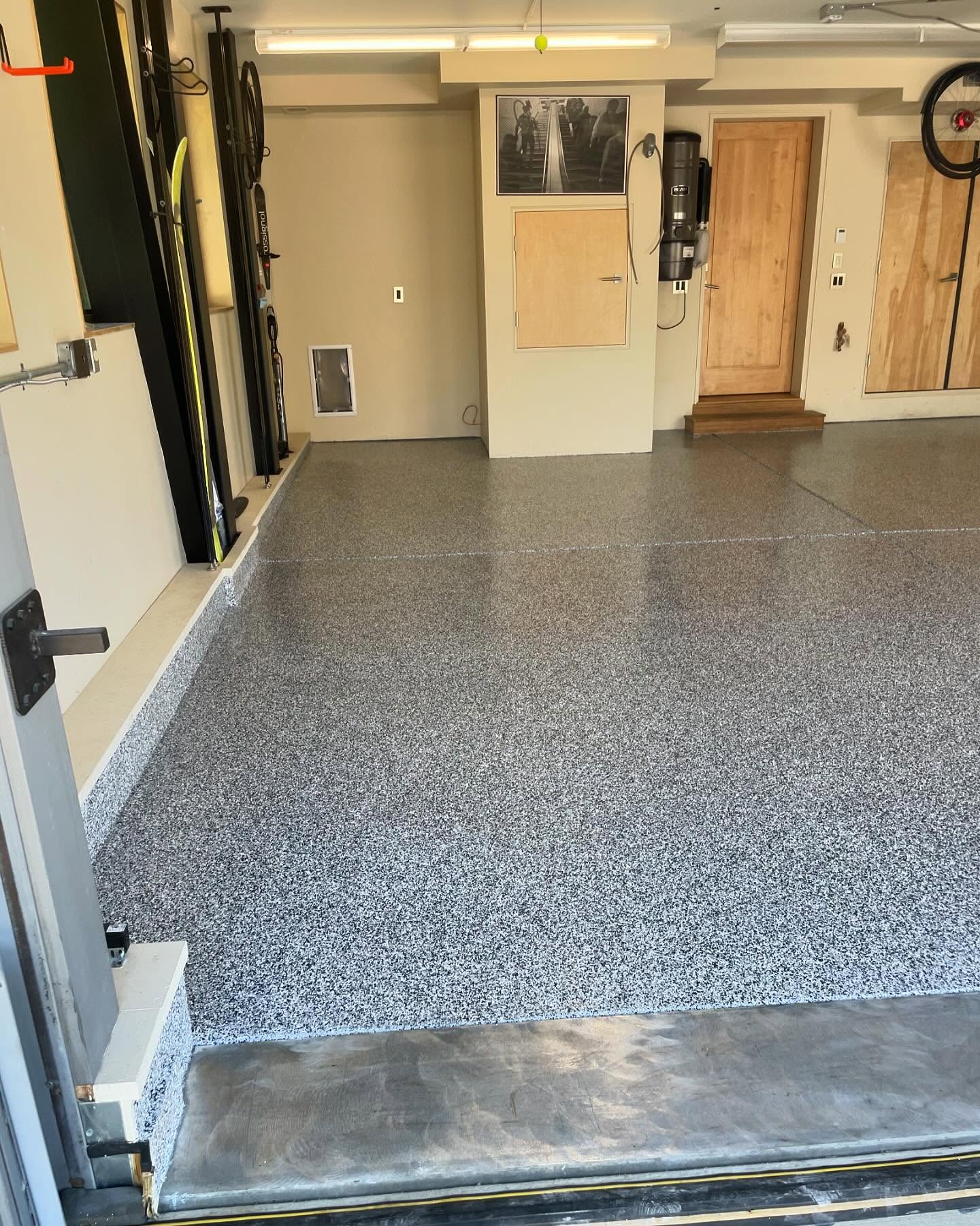 Flake epoxy floor in Fraser, CO by SBV Concrete Coatings