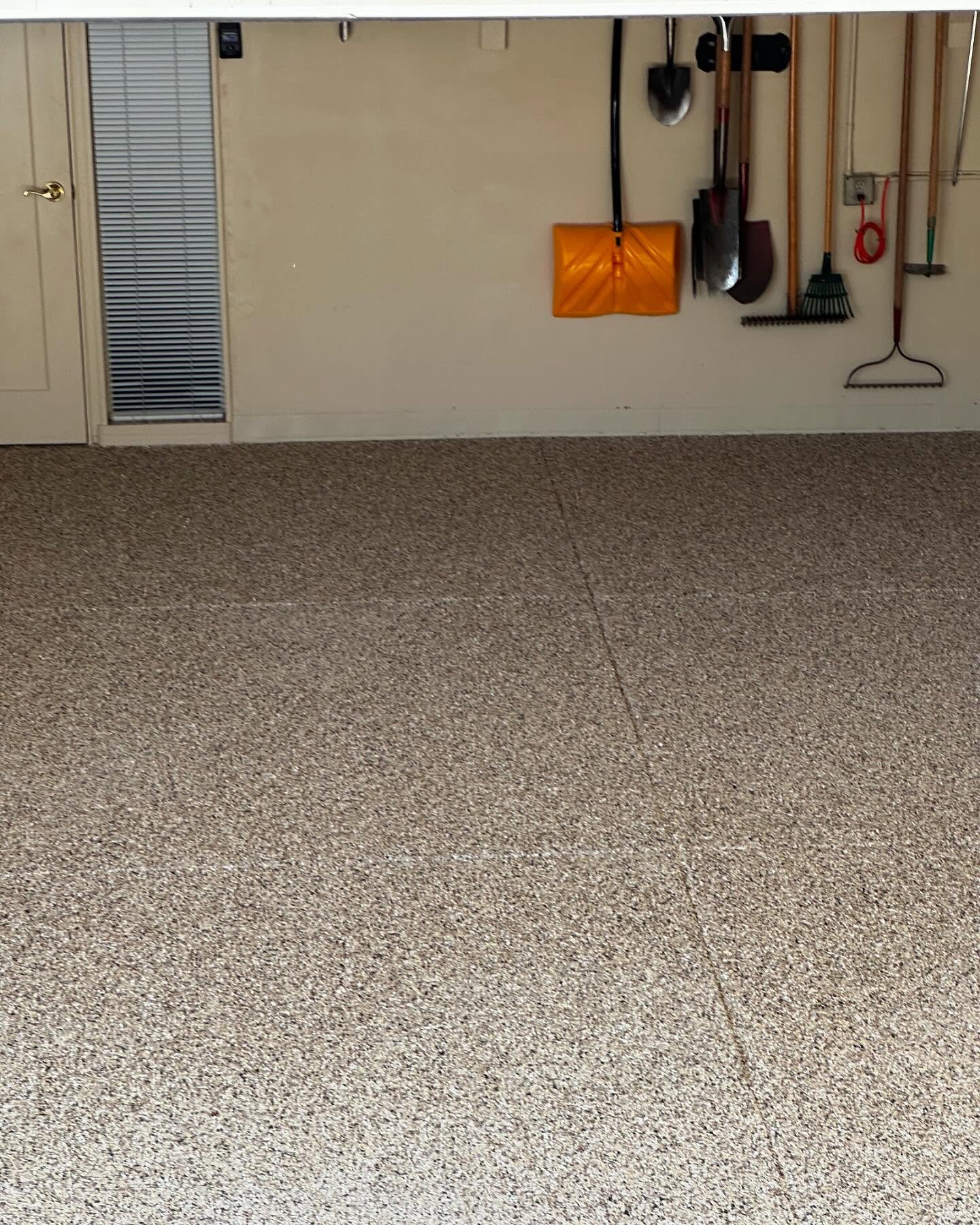 Flake epoxy garage floor in Denver, CO by SBV Concrete Coatings