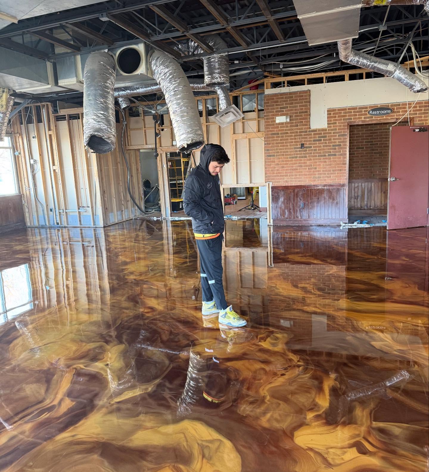 Metallic epoxy floor by SBV Concrete Coatings