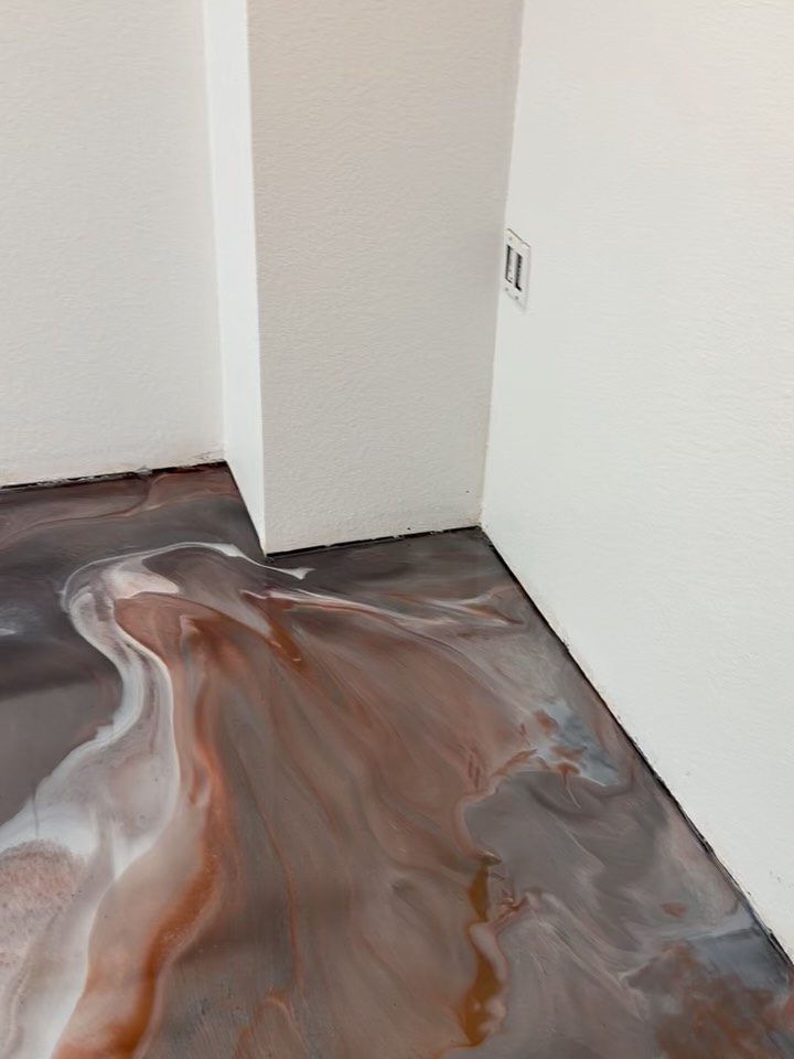 Metallic epoxy floor by SBV Concrete Coatings
