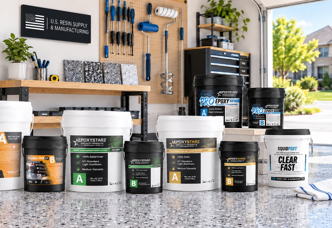 DIY garage with EpoxyStarz and PolyStar products